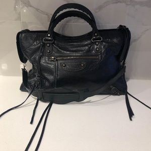 Balenciaga Classic City Bag in Black Lambskin